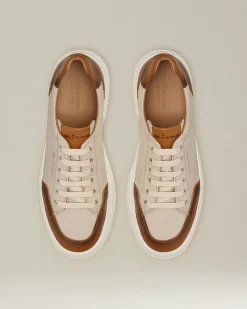 URBAN SNEAKERS WITH LEATHER INSERTS