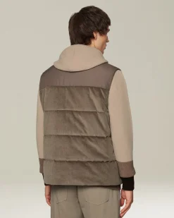 VELVET SLEEVELESS DOWN JACKET