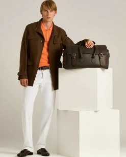 WEEKEND HOLDALL DARK BROWN CALFSKIN