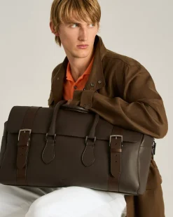 WEEKEND HOLDALL DARK BROWN CALFSKIN