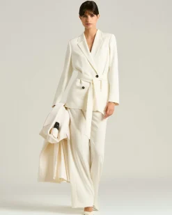 WIDE-LEG SILK TROUSERS