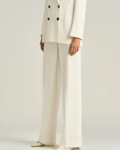 WIDE-LEG SILK TROUSERS