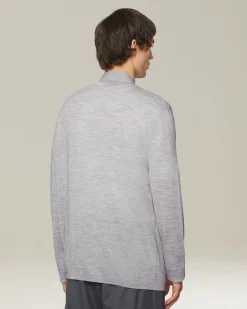 WOOL AND SILK BLEND CARDIGAN