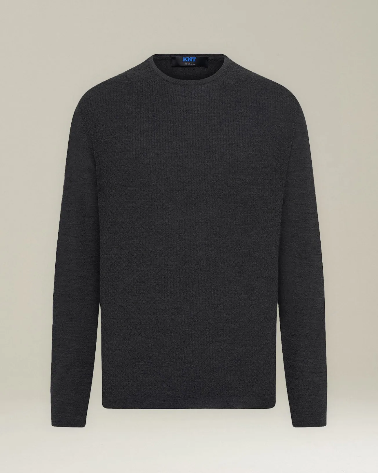 WOOL AND SILK BLEND CREW NECK JUMPER