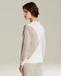 WOOL AND SILK V-NECK JUMPER